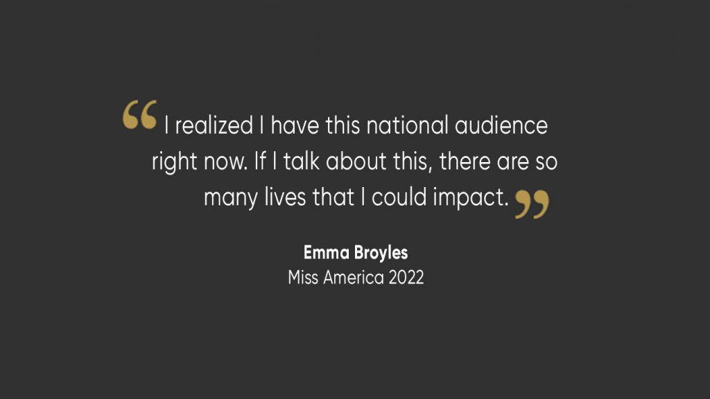 "I realized I have this national audience right now. If I talk about this, there are so many lives that I could impact."